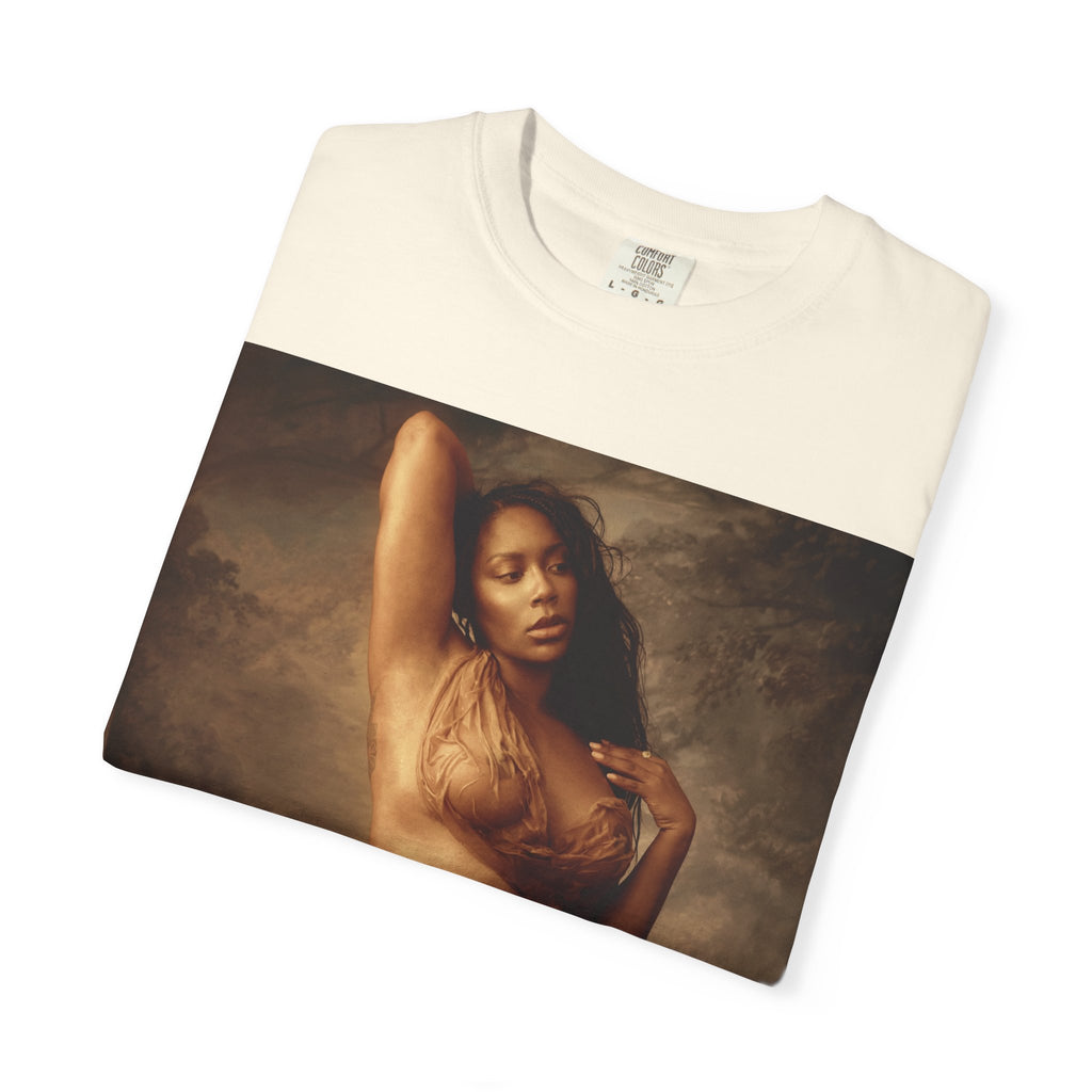Charlotte Draped Unisex Garment-Dyed T-shirt