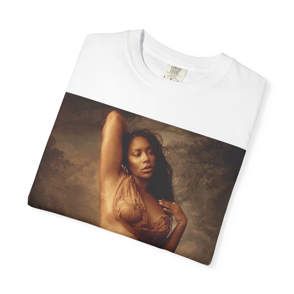 Charlotte Draped Unisex Garment-Dyed T-shirt