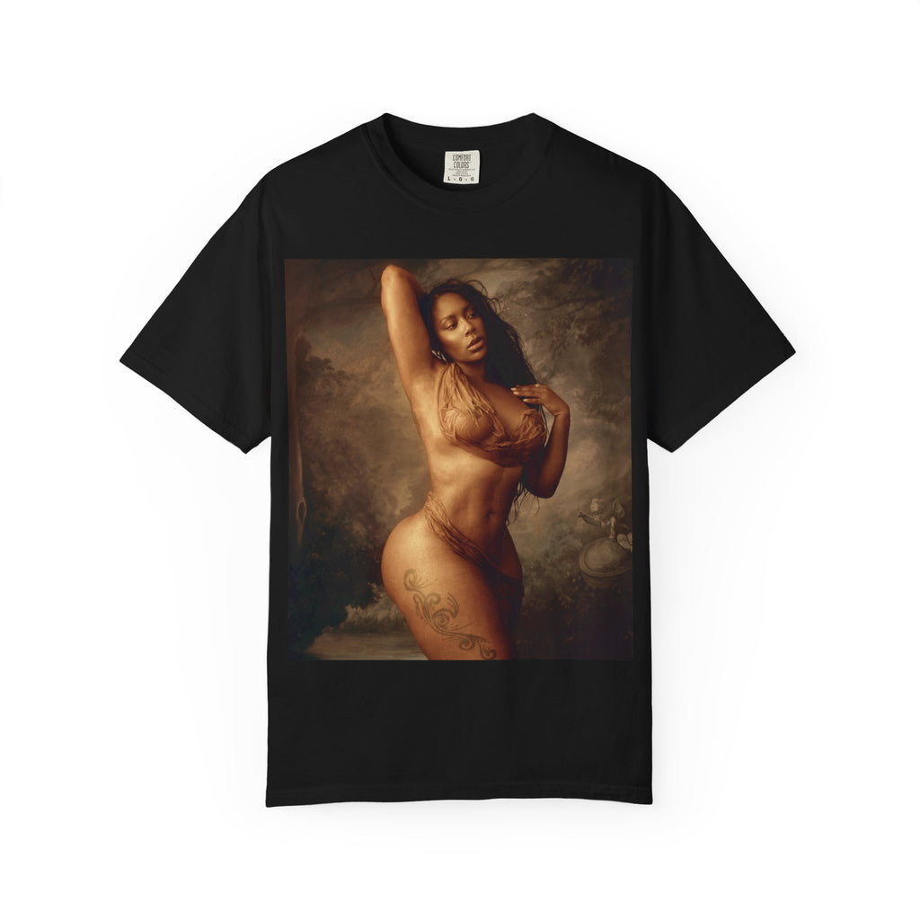 Charlotte Draped Unisex Garment-Dyed T-shirt