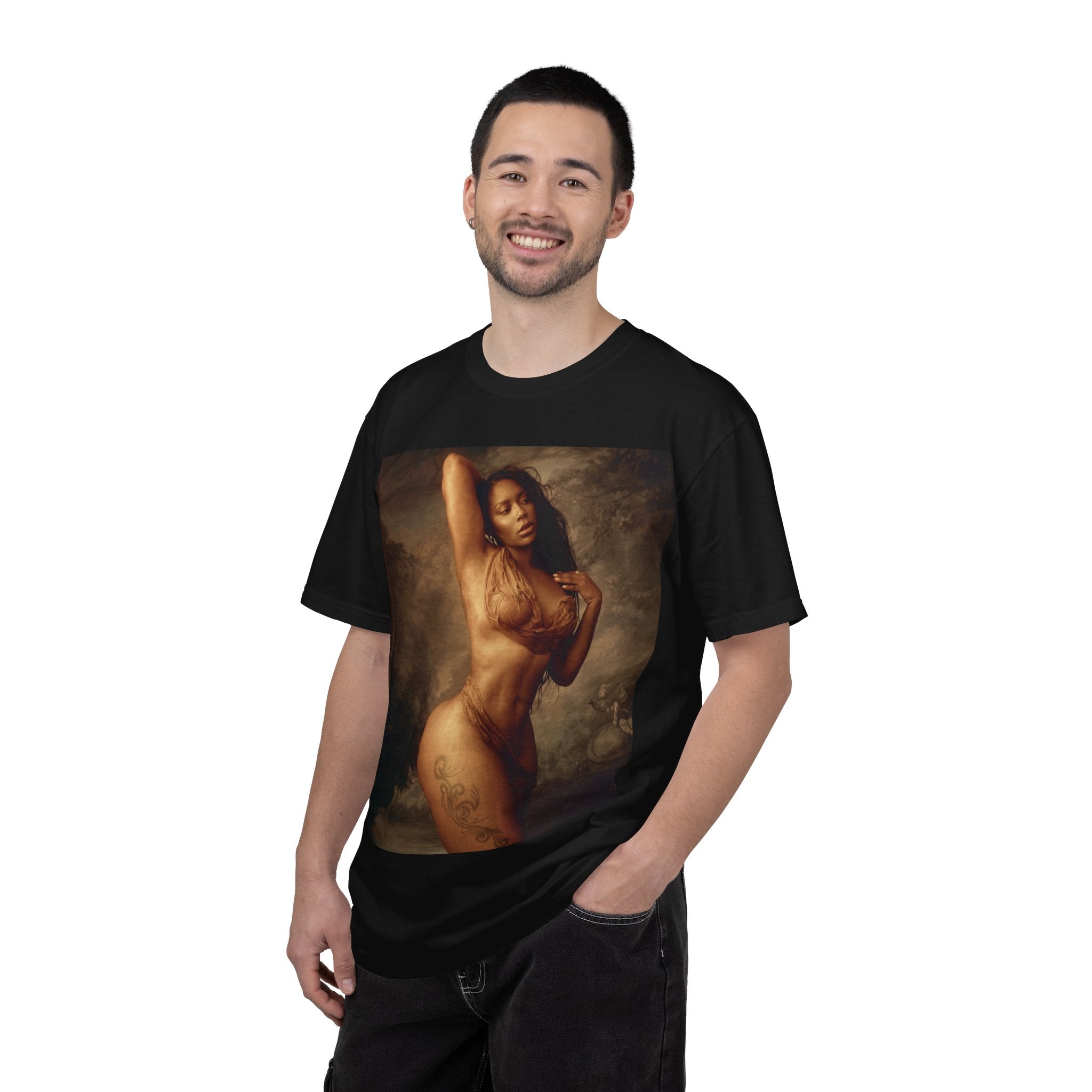Charlotte Draped Unisex Garment-Dyed T-shirt