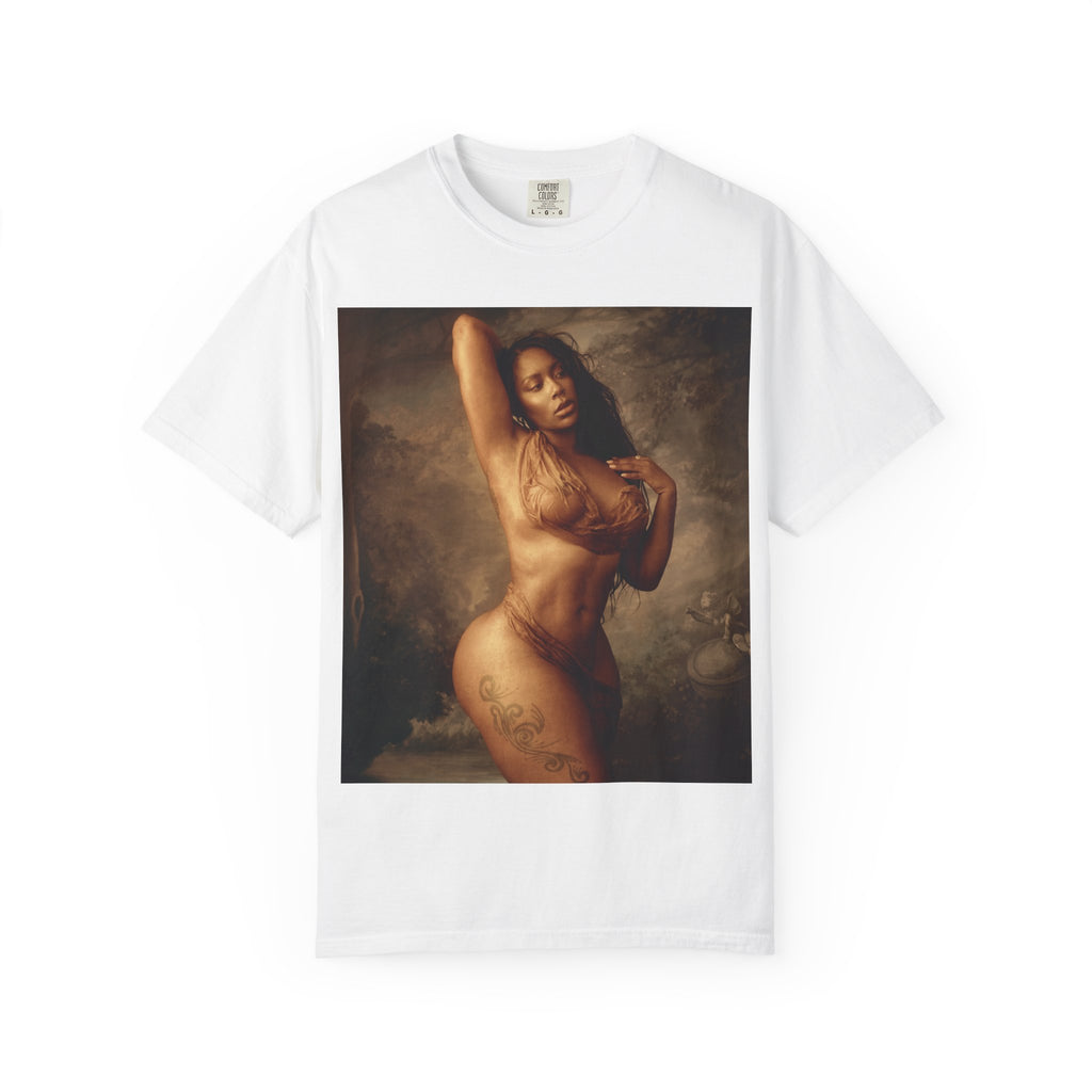 Charlotte Draped Unisex Garment-Dyed T-shirt