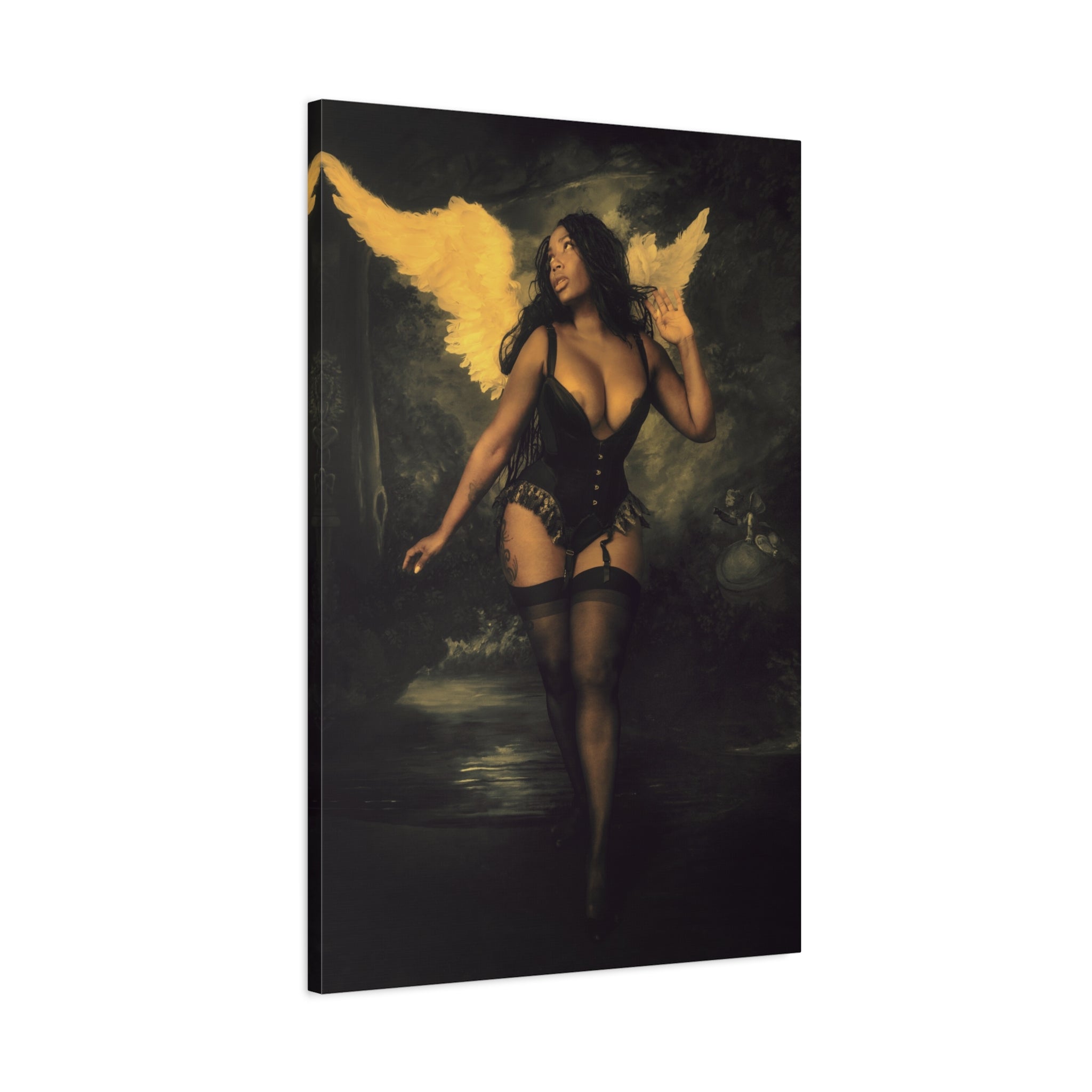 Yearning Angel Stretched Canvas