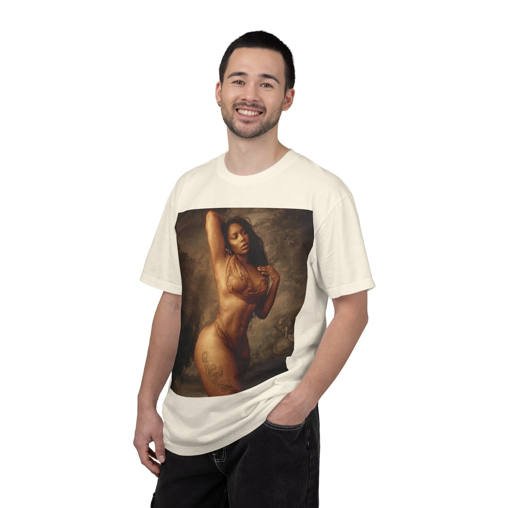 Charlotte Draped Unisex Garment-Dyed T-shirt