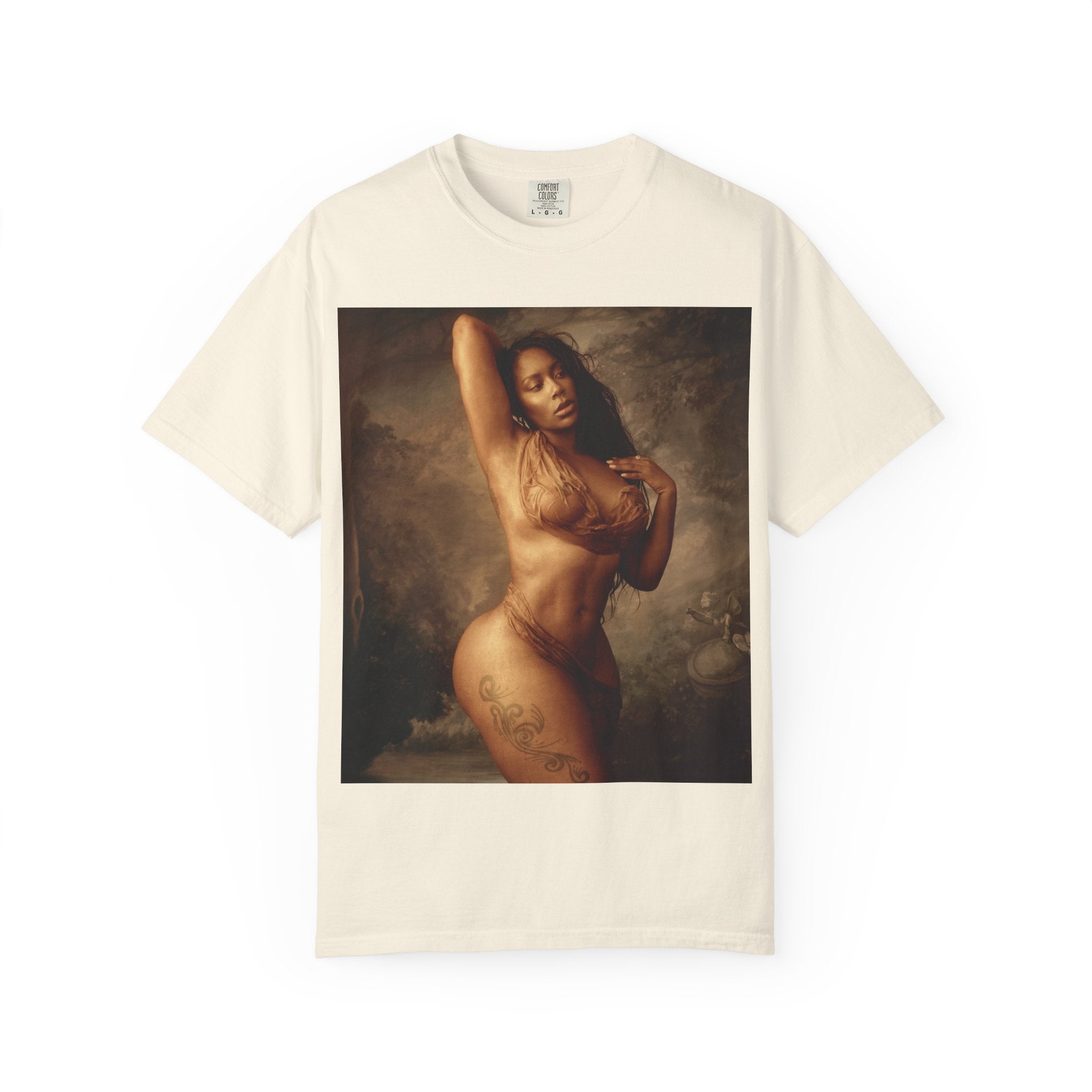 Charlotte Draped Unisex Garment-Dyed T-shirt