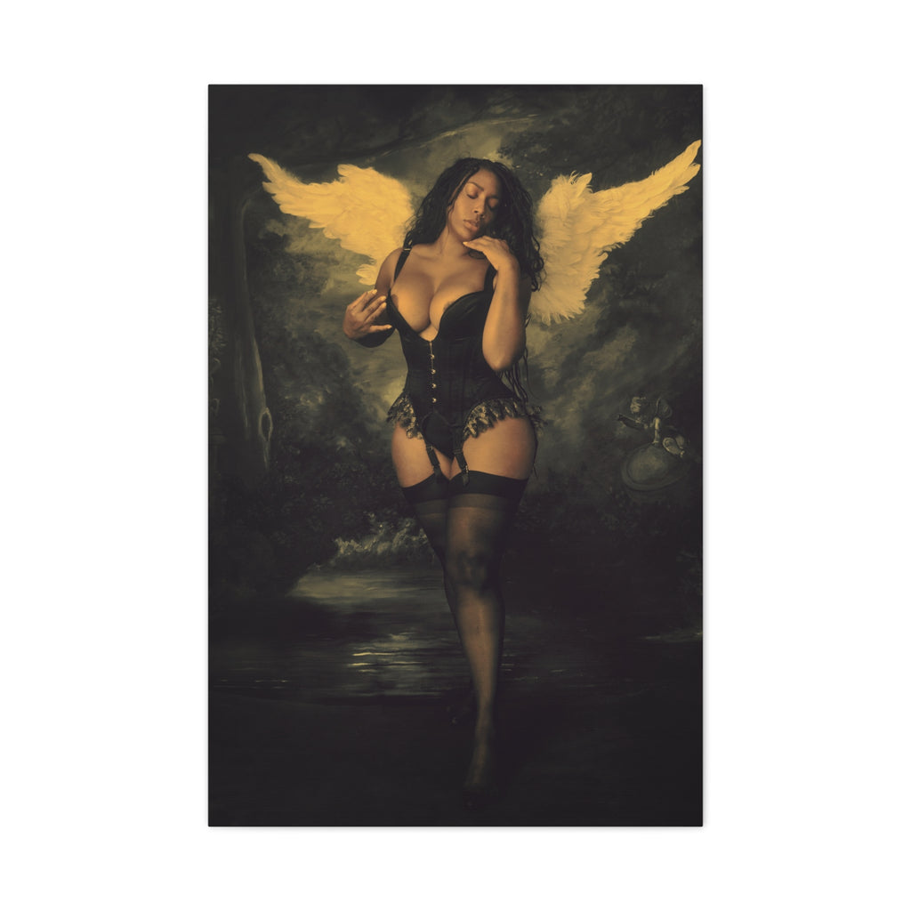 Reflecting Angel Matte Stretched Canvas