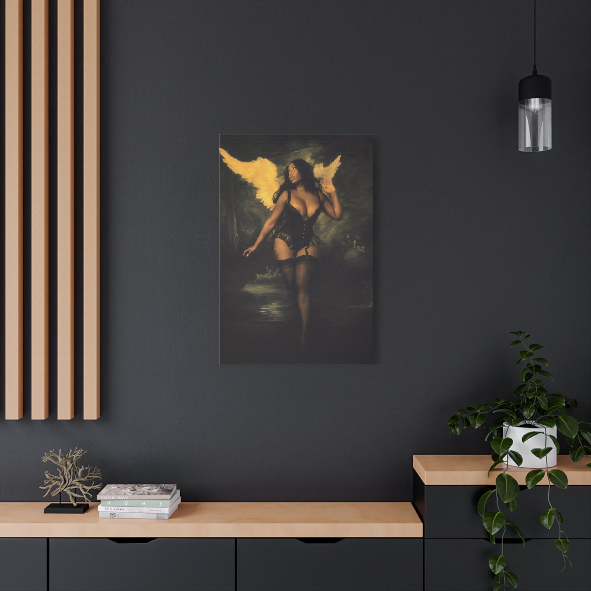 Yearning Angel Stretched Canvas