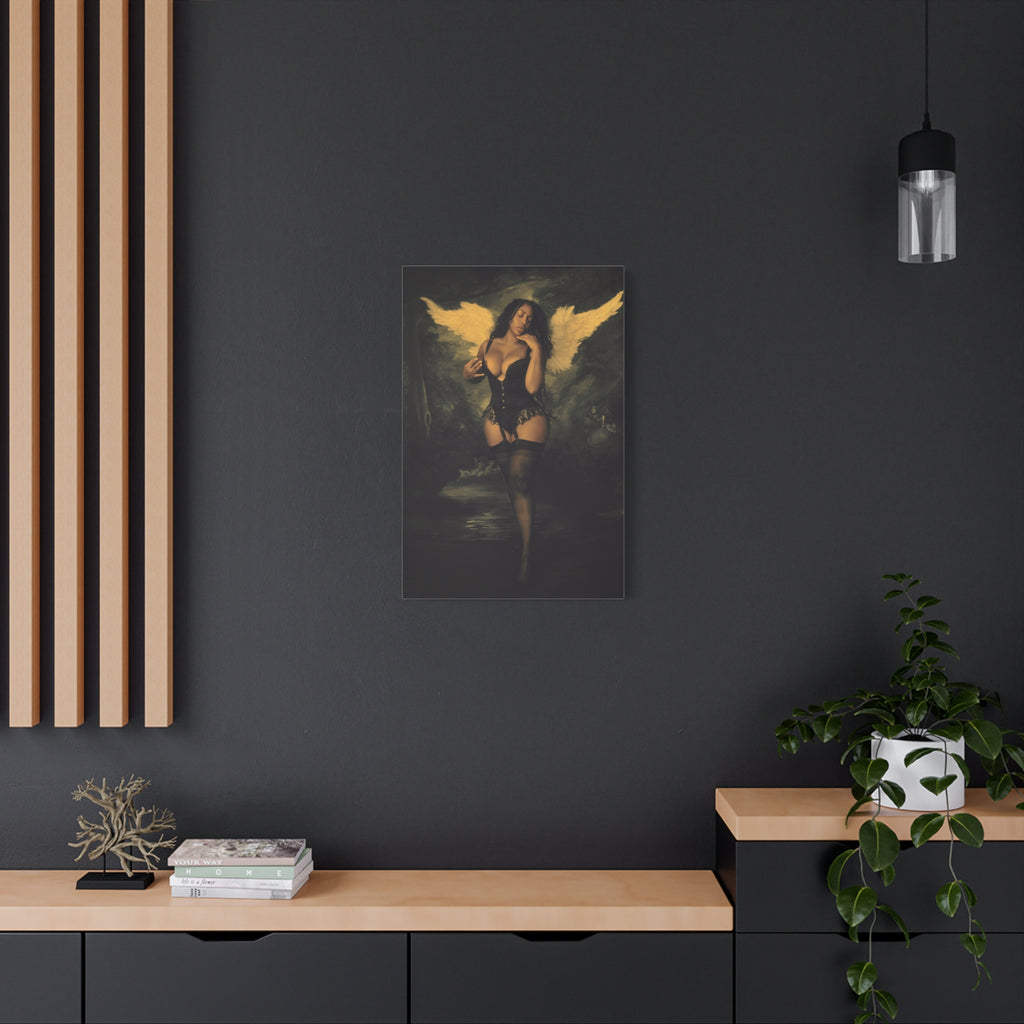 Reflecting Angel Matte Stretched Canvas