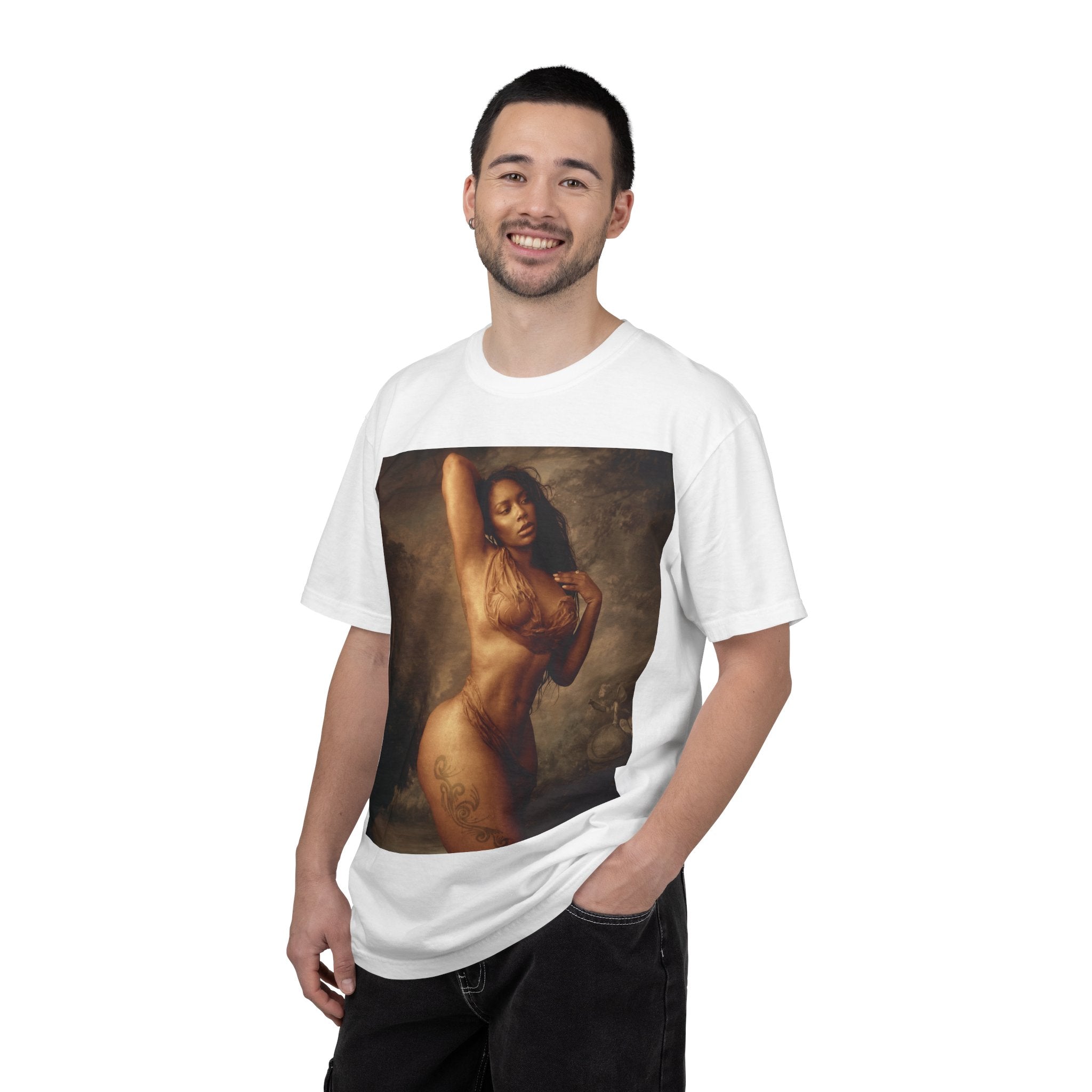 Charlotte Draped Unisex Garment-Dyed T-shirt